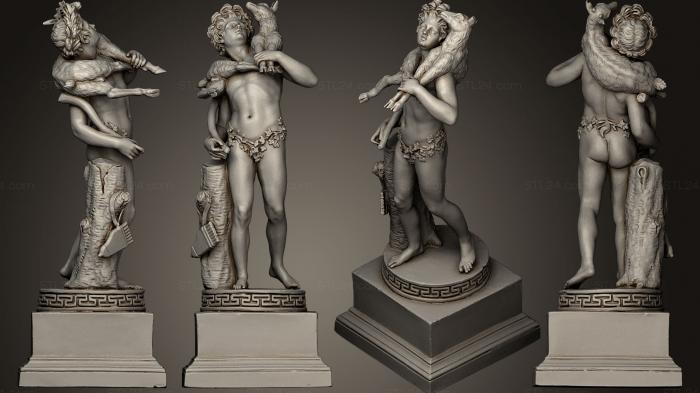 Statues antique and historical (Faun z kolciem, STKA_1135) 3D models for cnc